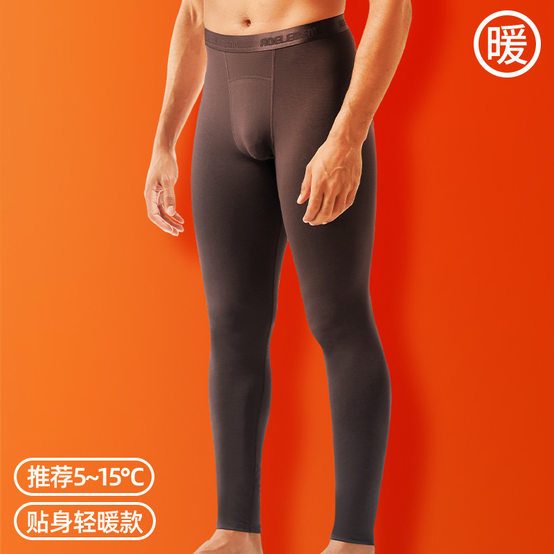 Picture of Autumn and winter thin men's long johns basic one-piece ice silk mesh sweat-wicking warm pants slim-fit honeycomb breathable leggings