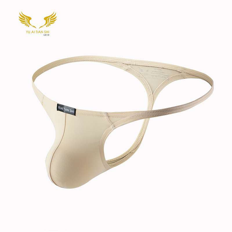 Picture of Factory Direct Supply of Men's Underwear Nylon Sexy Low-Waist Gay Single T-Pants Cross-Border Export Large Size Thong for Men