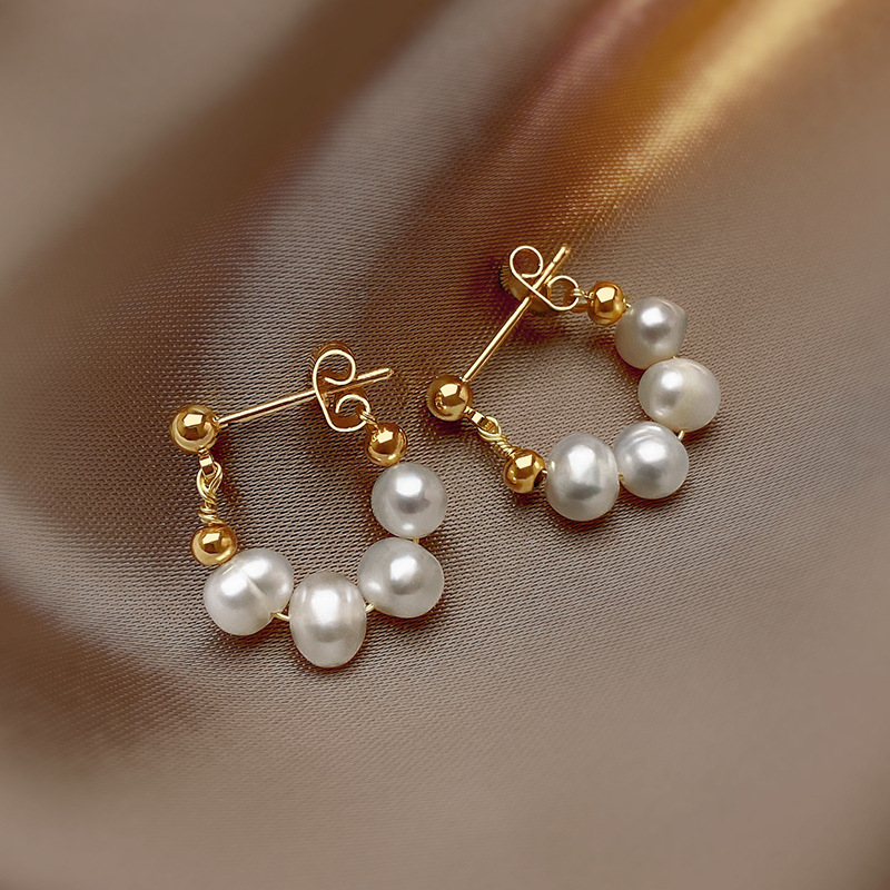 Beaded Earrings Niche Design Two Wear Vintage Ear Jewelry Baroque Pearl Earrings Sweet Wholesale