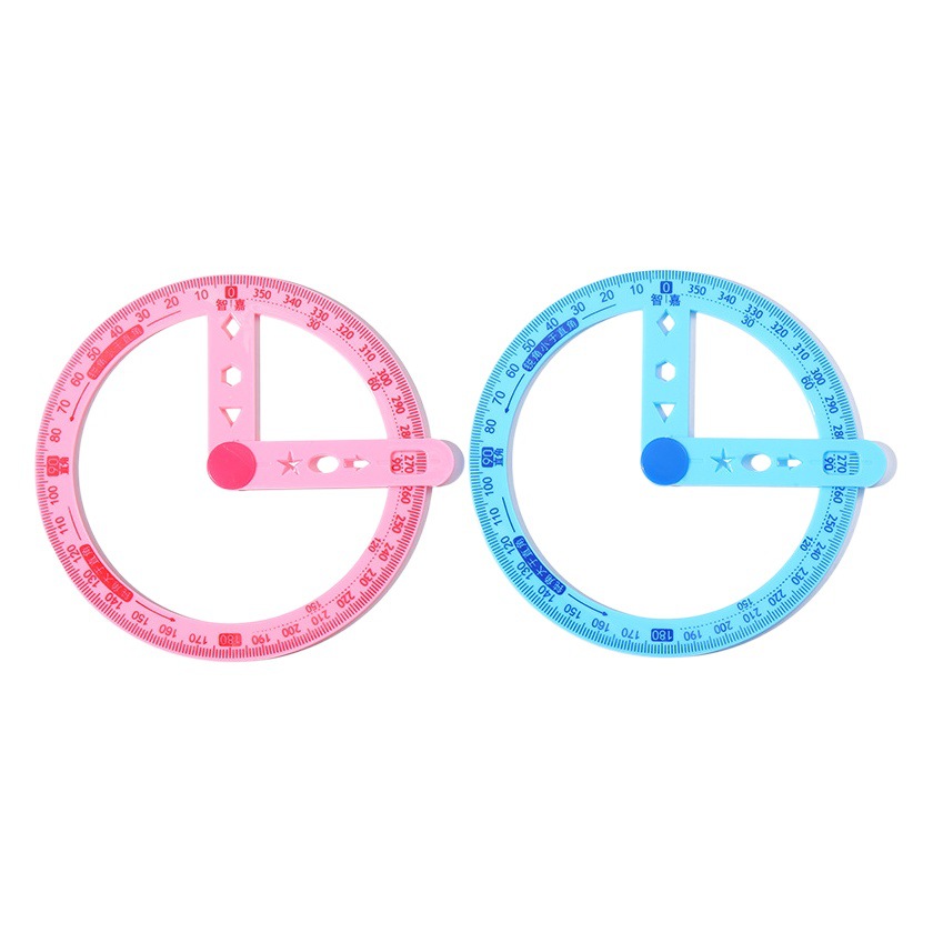 Wholesale primary school students' activity angle 360 degree measuring angle demonstrator mathematical decomposition drawing angle rotating artifact preliminary right angle