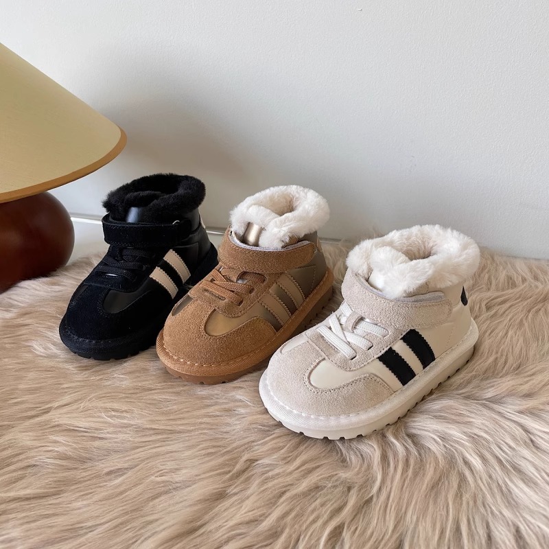 Children's Baby Boots 2024 Winter New fleece-lined Thick Cotton Shoes Warm Baby Boy Children's Kick-proof Snow Boots