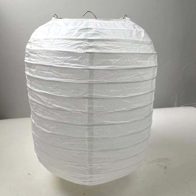 Picture of Japanese Style Wax Gourd Paper Lantern Foldable Antique Hand-painted Luminous Lampshade Bar Restaurant School Decoration Hanging Ornament