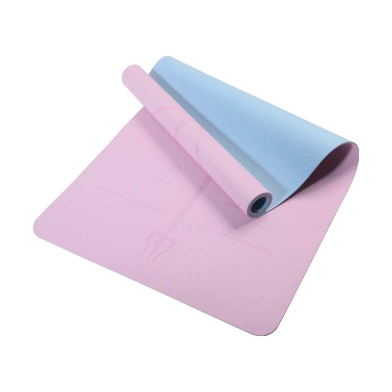 Picture of Factory direct TPE double-layer two-color body line shock-absorbing yoga mat men's and women's fitness mat wear-resistant floor mat