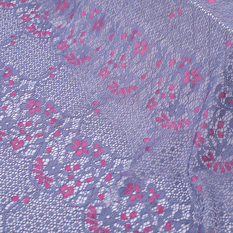 Picture of Autumn and winter new brocade cotton lace fabric two-color elastic flower lace fabric dress dress clothing fabric