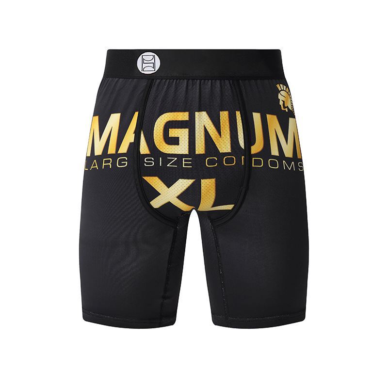 Picture of Men's Underwear Cartoon Print Men's Quick-Drying Boxer Briefs Sports Underwear Fitness Extended Underwear Men's Wholesale