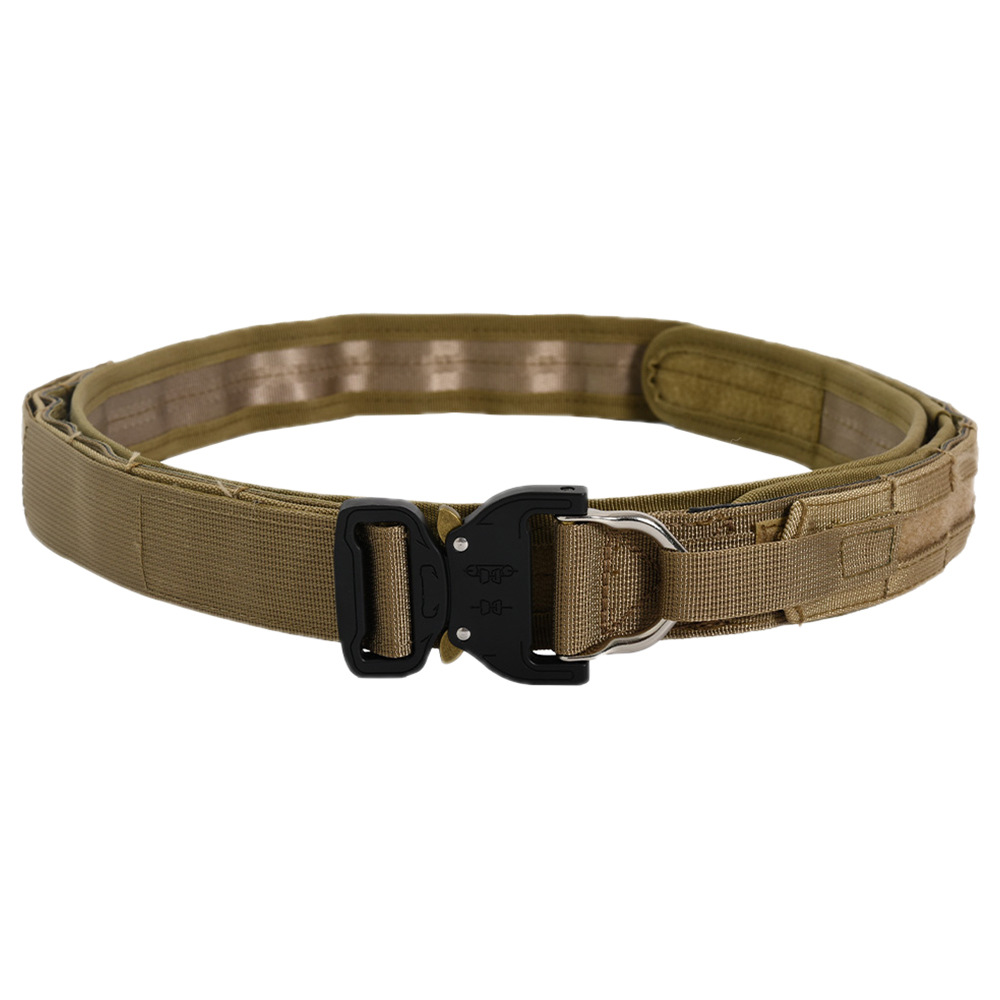 Picture of 3.8cm Double Layer Thickened Tactical Belt Upgraded Cobra Buckle Nylon Belt Military Fan CS Outdoor Belt