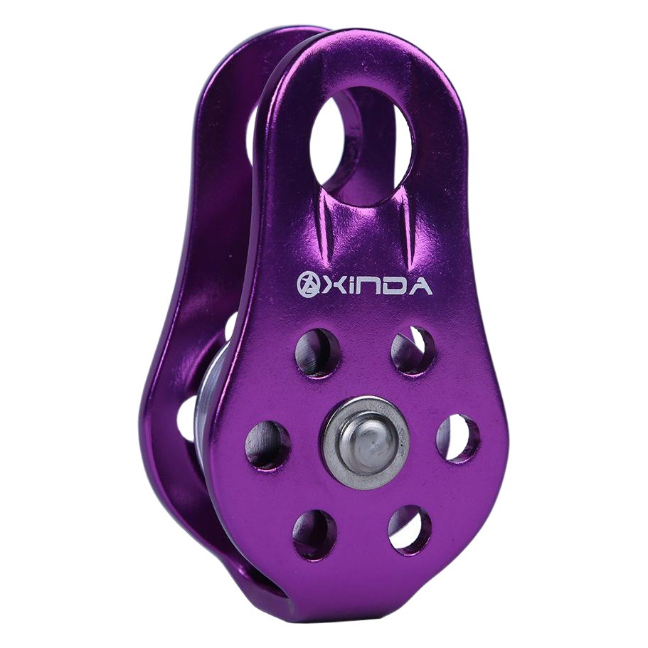 Picture of Xinda Fixed Mountaineering Single Pulley Transport Hoisting Pulley Outdoor Transverse Pulley Aluminum Alloy Orbiter