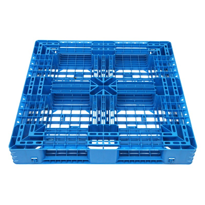 1111 heavy-duty grid Tian Zi plastic tray stacking four-side fork shelf tray 1100*1100 * 150mm