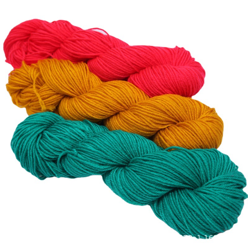 Picture of Factory wholesale acrylic thread in coarse baby wool hand-knitted crocheted slippers cushion milk cotton thread