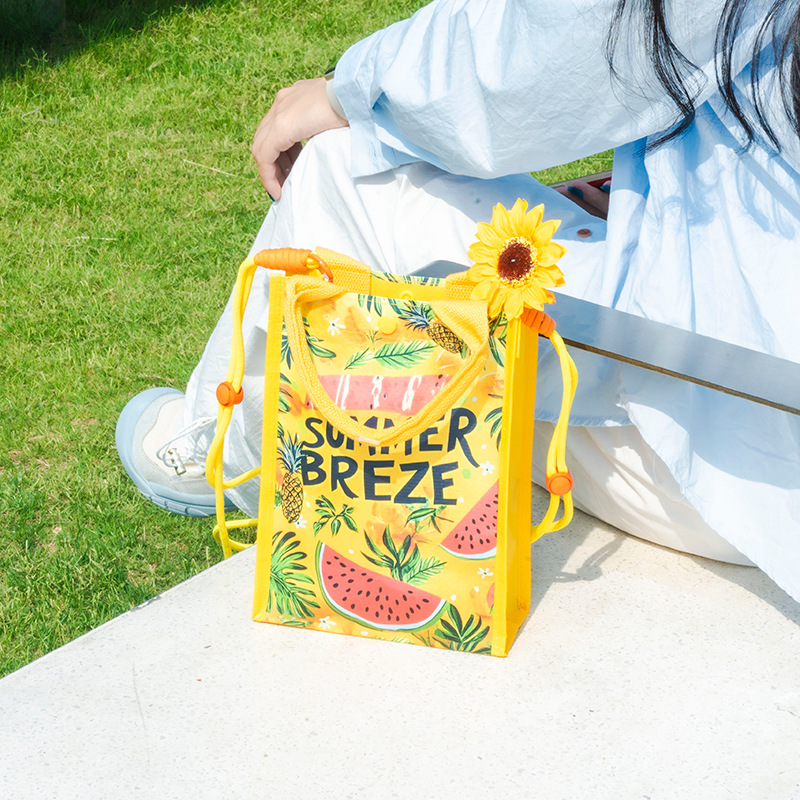 Cross-Border Mini Tote Bag Woven Bag Customized Travel Portable Woven Bag Summer Style Shoulder Crossbody Bag
