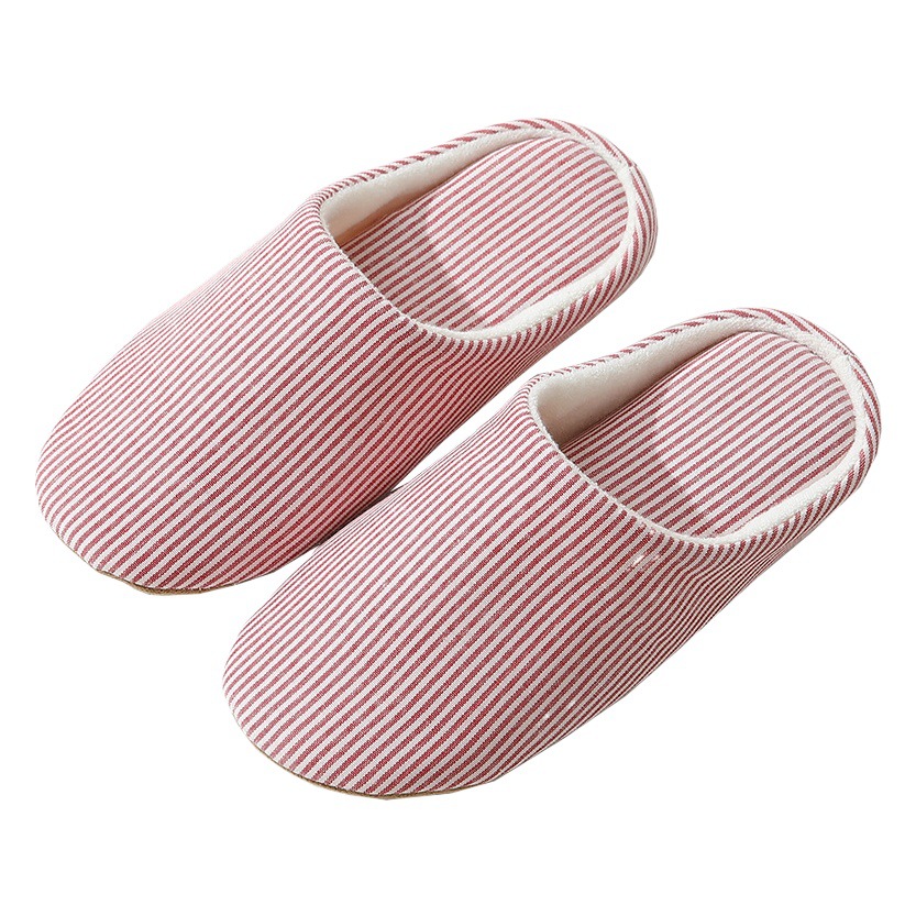 Japanese Style Mute Slippers Women's Winter Soft Bottom Silent Home Floor Non-Slip Indoor Household Cotton Slippers for Men