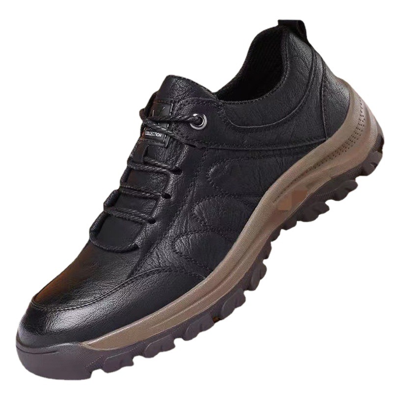 [Same Style as Single Cotton] British Cross-Border Export Large Size Men's Shoes Casual Shoes Men's Non-Slip Outdoor Hiking Shoes Leather Shoes