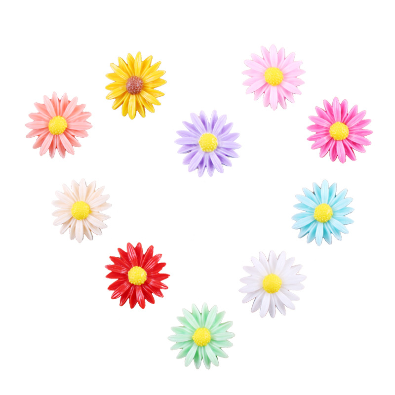 Picture of Cross-Border Resin Sunflower DIY Cream Mobile Phone Case Accessories Kidsren's Hair Accessories Daisy Flower Decoration Materials