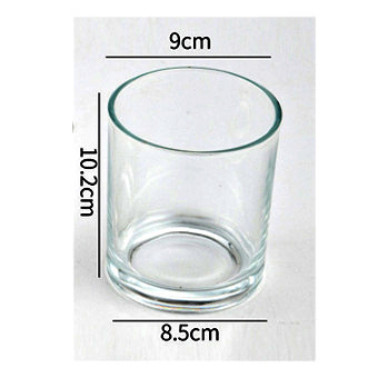 Picture of Wholesale DIY Flameless Scented Candle Cups Empty Colored Glass Jars Transparent Sprayable Glass Bottles with Screen-Printed Text