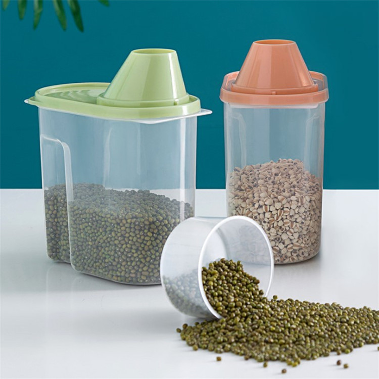 Picture of Food Grade Sealed Jar Moisture-proof Grain Spice Snacks Dry Goods Bottle Storage Box Transparent Kitchen Storage Jar