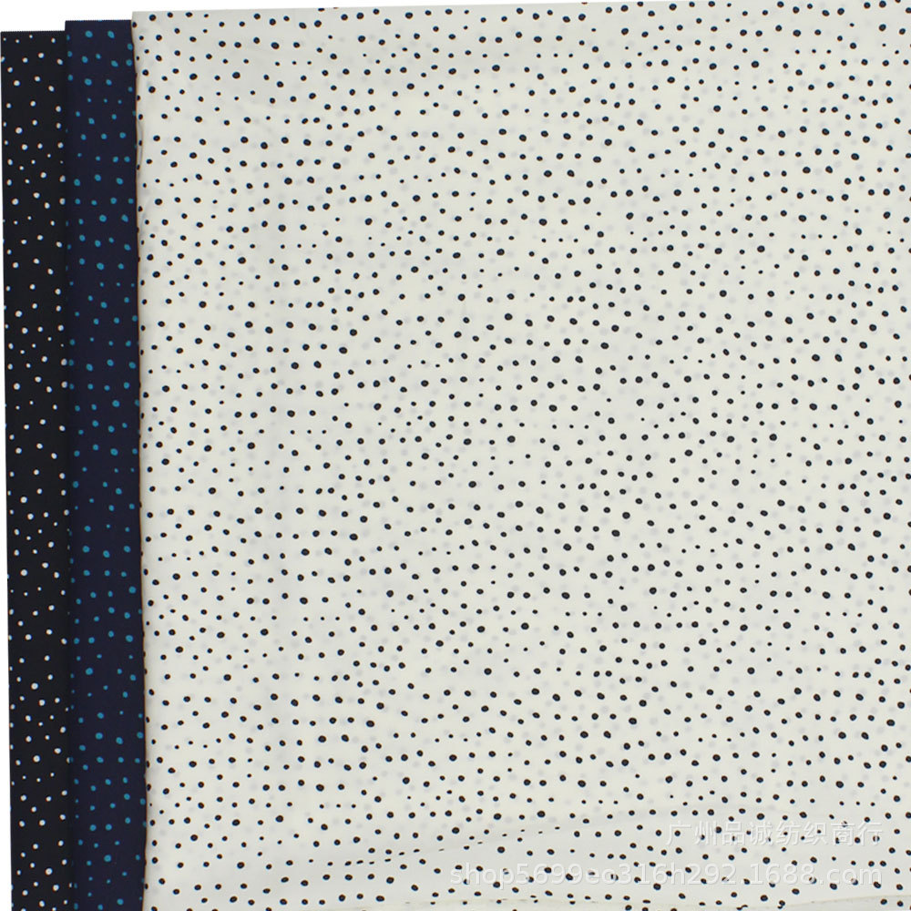 Plain Satin Printed with Random Small Stones Chiffon Print Fabric for Spring and Summer Women's Blouses, Skirts, and Dresses