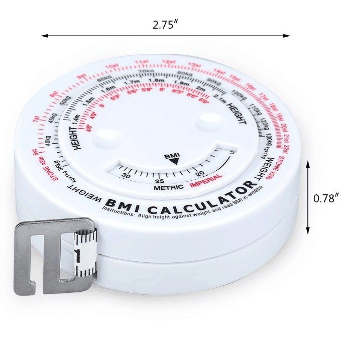 Picture of Wholesale Supply round BMI tape fat measuring tape waist ruler foreign trade 57g