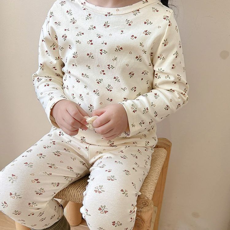 Spring and Autumn Children's Clothing Danish Children's Home Clothes suit Girls' Pajamas Pure Cotton Children's Autumn Clothes and Pants Men's Treasure Pajamas