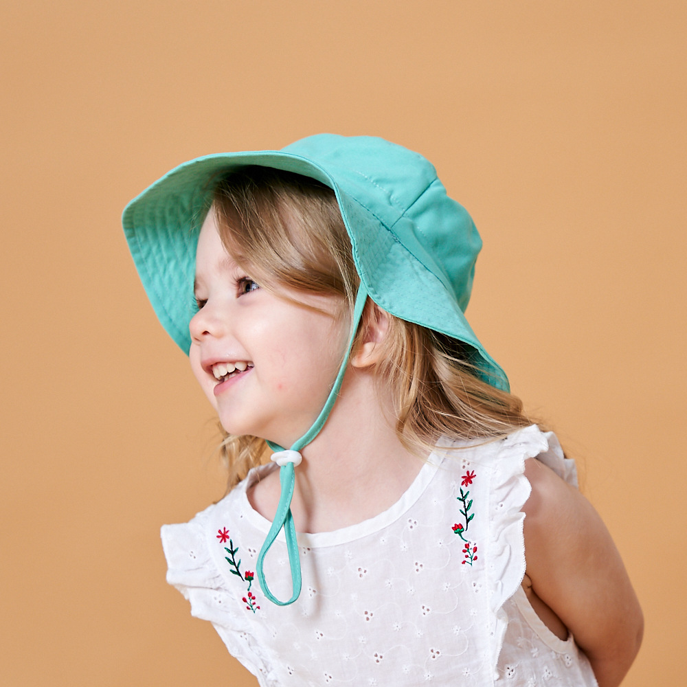 Picture of Spring and summer European and American new sun hat for boys and girls baby breathable quick-drying beach hat for children sunscreen adjustable fisherman hat