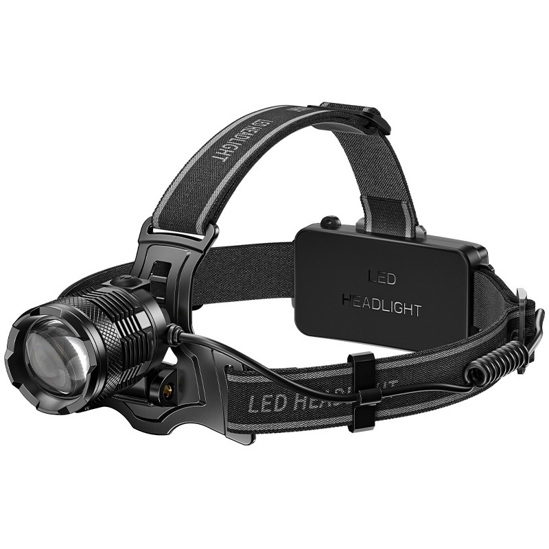 White laser high-intensity headlamp, wave-sensing, zoom, long-distance beam, high-brightness outdoor headlamp, portable headlamp