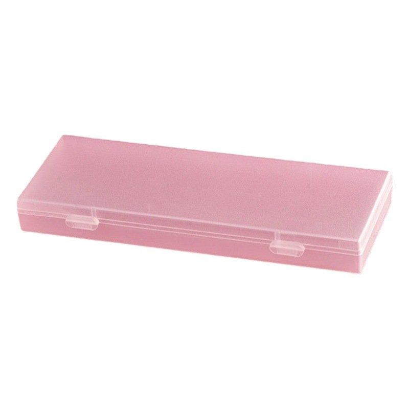 Rectangular frosted plastic box stationery pencil injection packaging box with lid PP parts plastic storage box