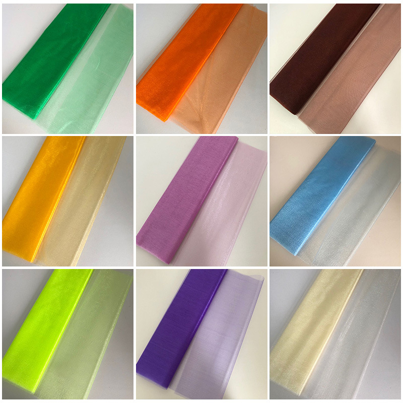 Wedding car party seat back decoration gauze curtain wedding party layout crystal yarn snow yarn 150cm * 1m