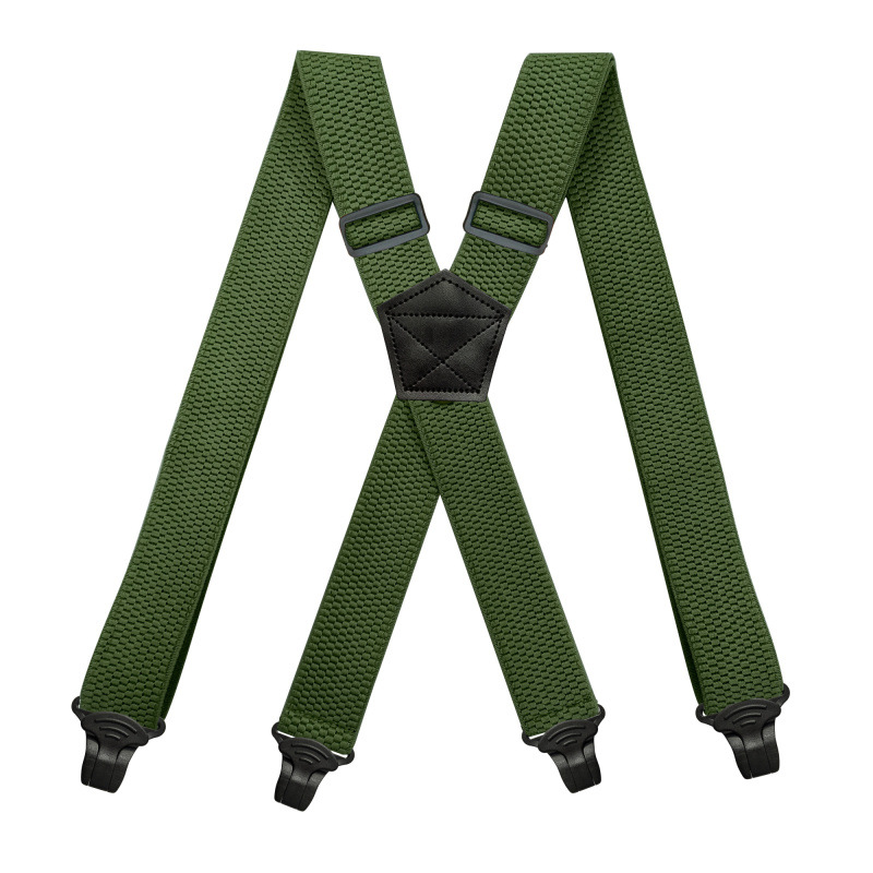 Picture of Dou Meng Cross-Border Supply Unisex Adult 4-Clip Elastic Suspender Clip 3.8cm Corn Pattern Elastic Suspenders