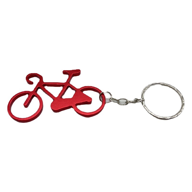 Cross-border explosions mini bicycle bottle opener keychain pendant simulation car key chain wholesale sporting goods