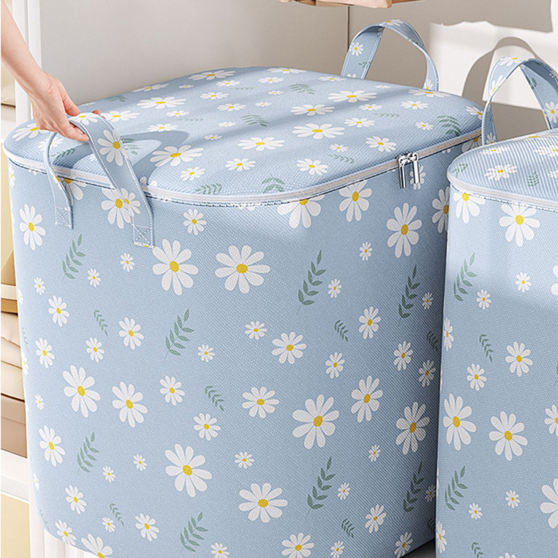 Large-capacity Household Non-woven Fabric Storage Bag Quilt Clothes Storage Tiling Box Wardrobe Portable Moving Bag