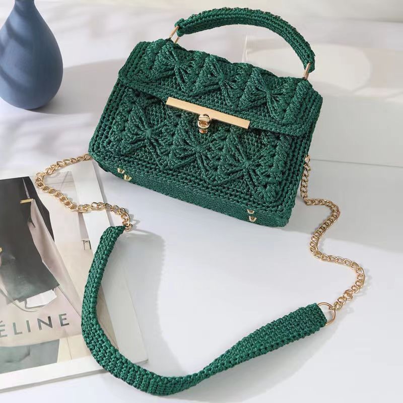 Hand-woven DIY bag Xiangge messenger bag lady bag with video tutorial with tools for mom's best friend gift