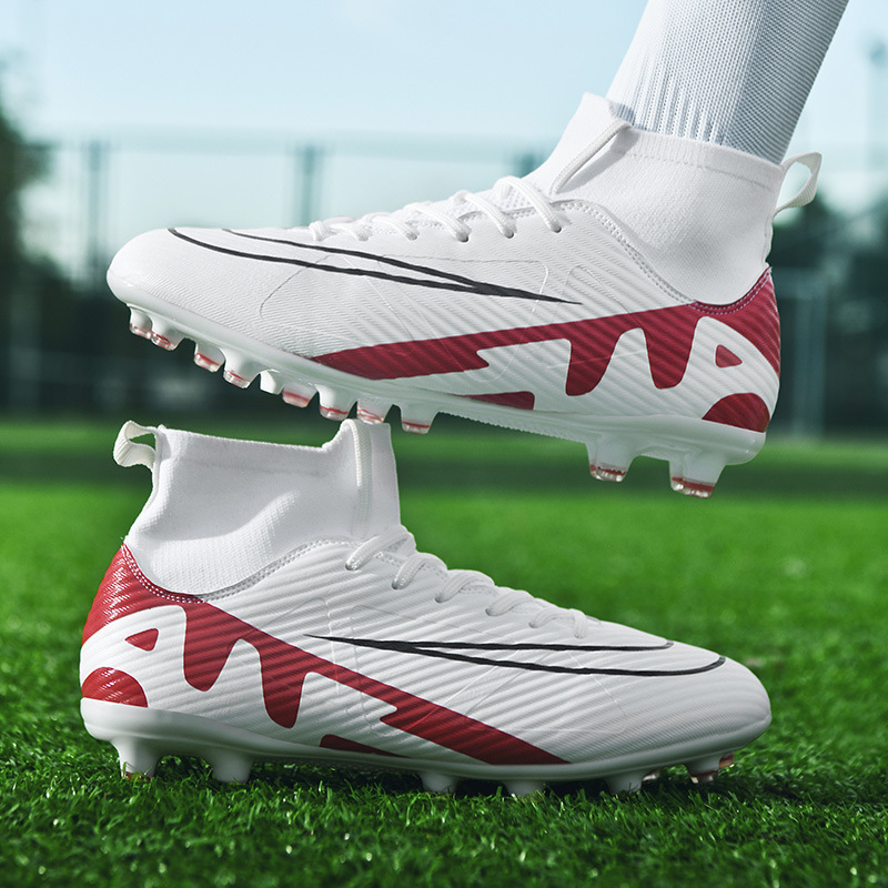 Cross-border generation of high-top football shoes AG spike artificial nail young men and women training competition sneaker