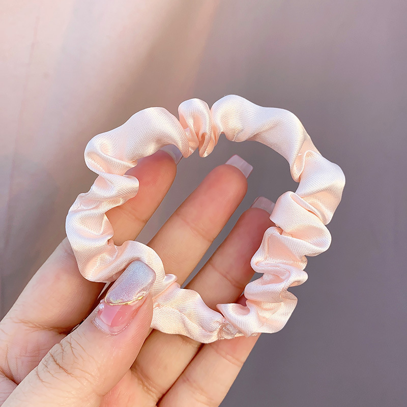 Picture of Cross-border large intestine ring hair ring South Korea knot east ins solid color net red hair rope simple hair accessories factory wholesale