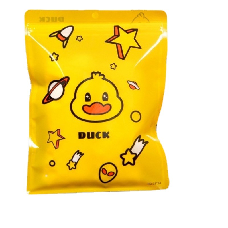 Little Yellow Duck Kingdom children's T-shirt packaging bag bottoming shirt underwear cotton socks transparent bag mask baby stockings bag