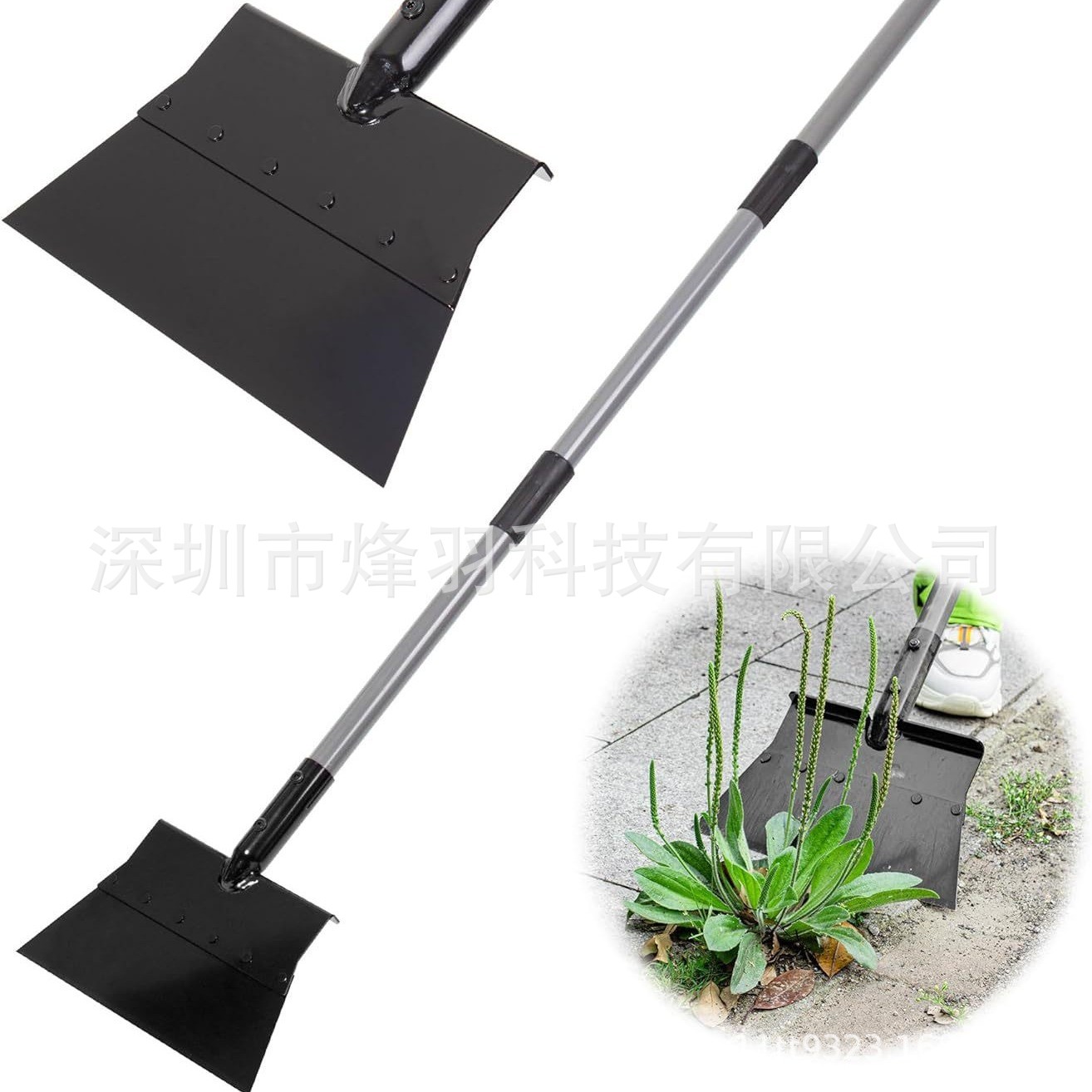 Multifunctional garden cleaning shovel heavy duty steel flat shovel garden scraper with adjustable handle Garden Clean