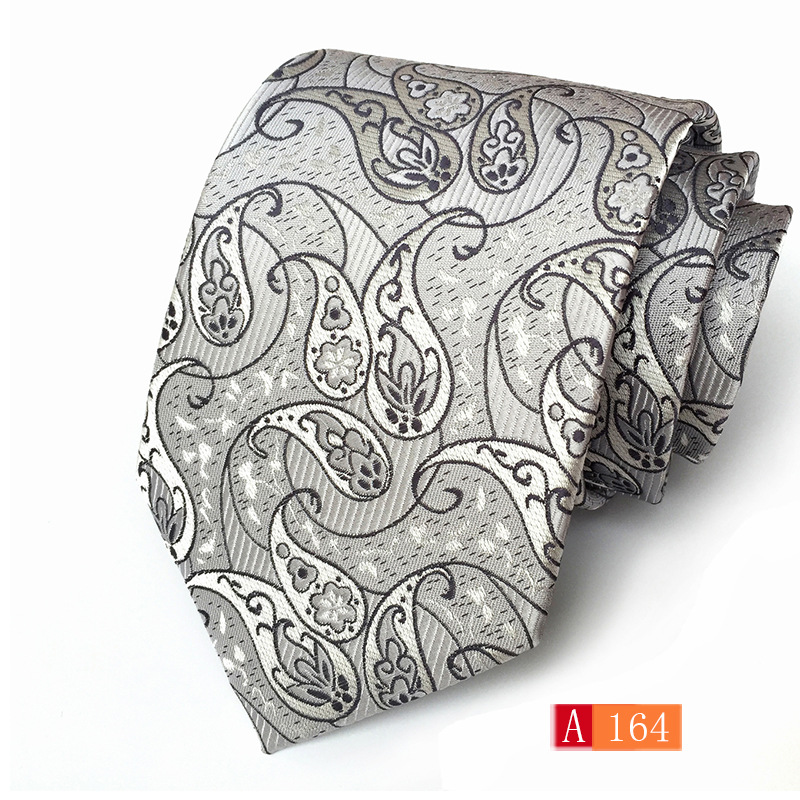 Picture of Source manufacturers polyester jacquard material men's tie big flower spike fashion tie in stock wholesale