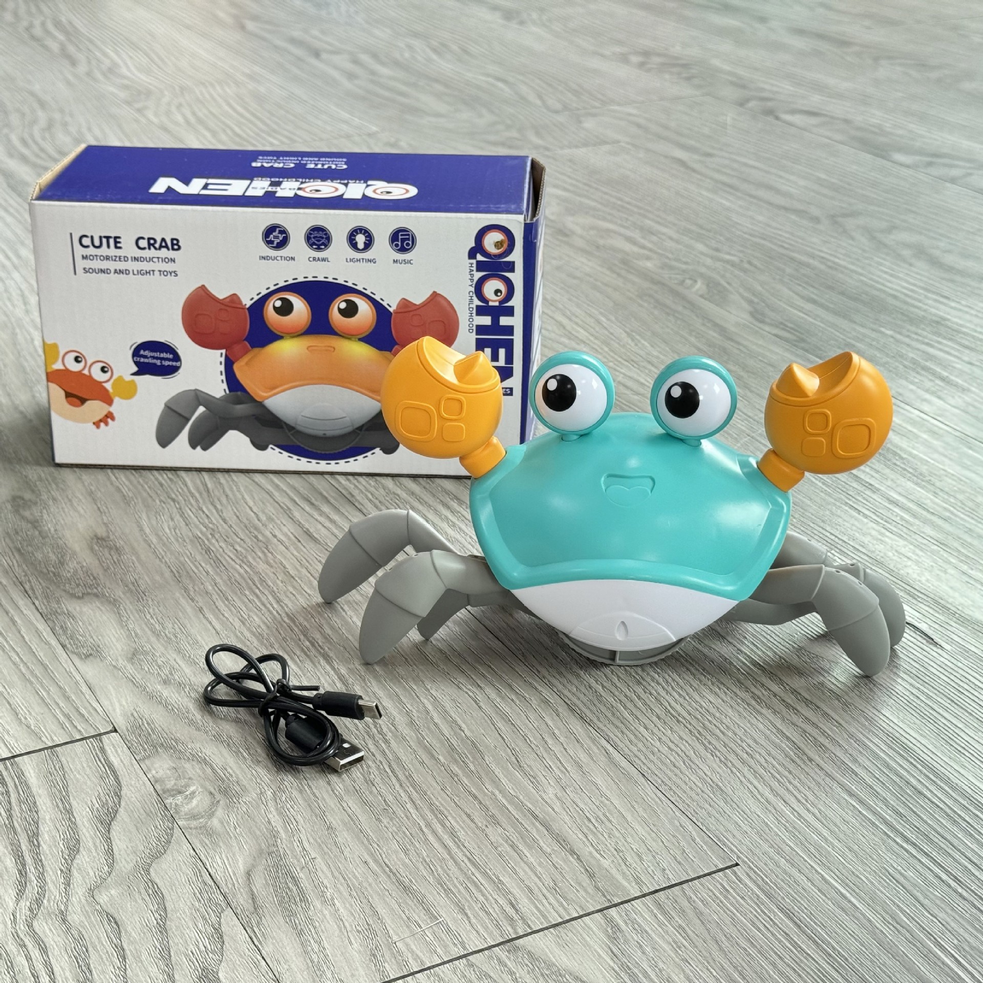Picture of TikTok Internet Celebrity Toy Crab Children's Induction Escape Obstacle Avoidance Electric Octopus Charging Sound and Light New Strange Toy
