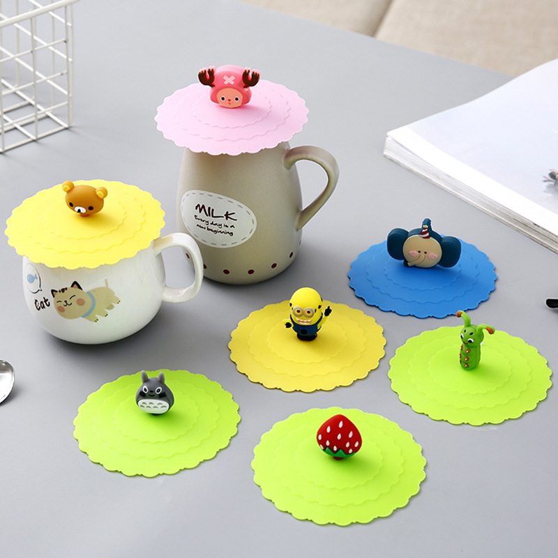 Picture of Cartoon Cup Lid Silicone Universal Ceramic Cup Lid Single Sale Glass Cup Tea Cup Accessories Dust Mug Lid