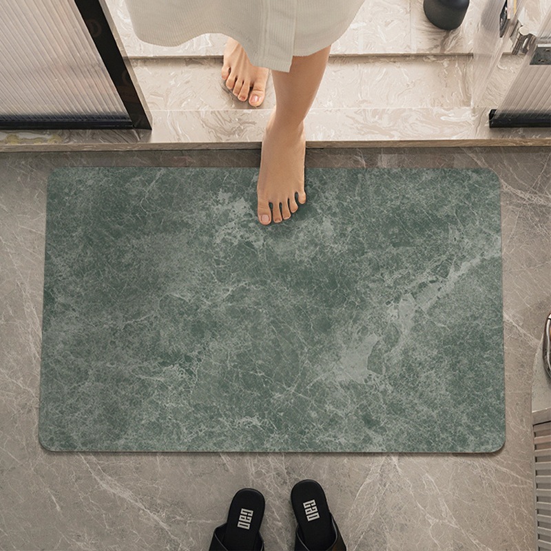 Picture of Simple Diatom Mud Thickened Cushion Absorbent Mat Bathroom Door Mat Quick-drying High-end Bathroom Floor Mat Non-slip