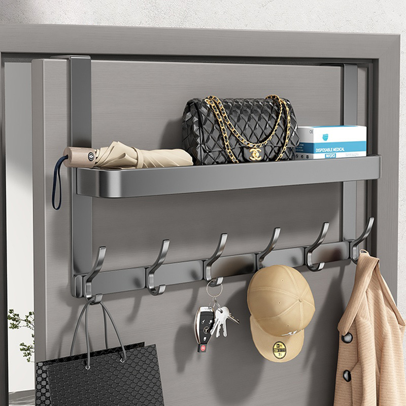 Punch-free Door Rear Hook Hanger Coat Hook Storage Rack Clothes Storage Rack Artifact Door Rear Wall Hook Dormitory