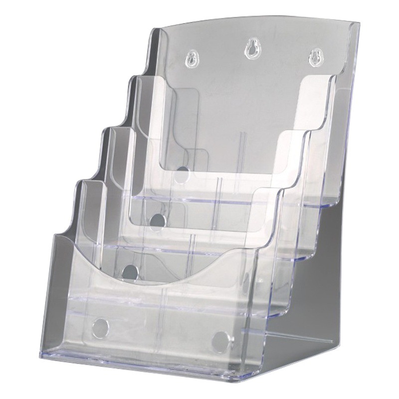 Brochure Display Rack A4 Acrylic Information Rack Lottery Books and Newspapers Magazine Rack A5 Wall-Mounted File Storage Box