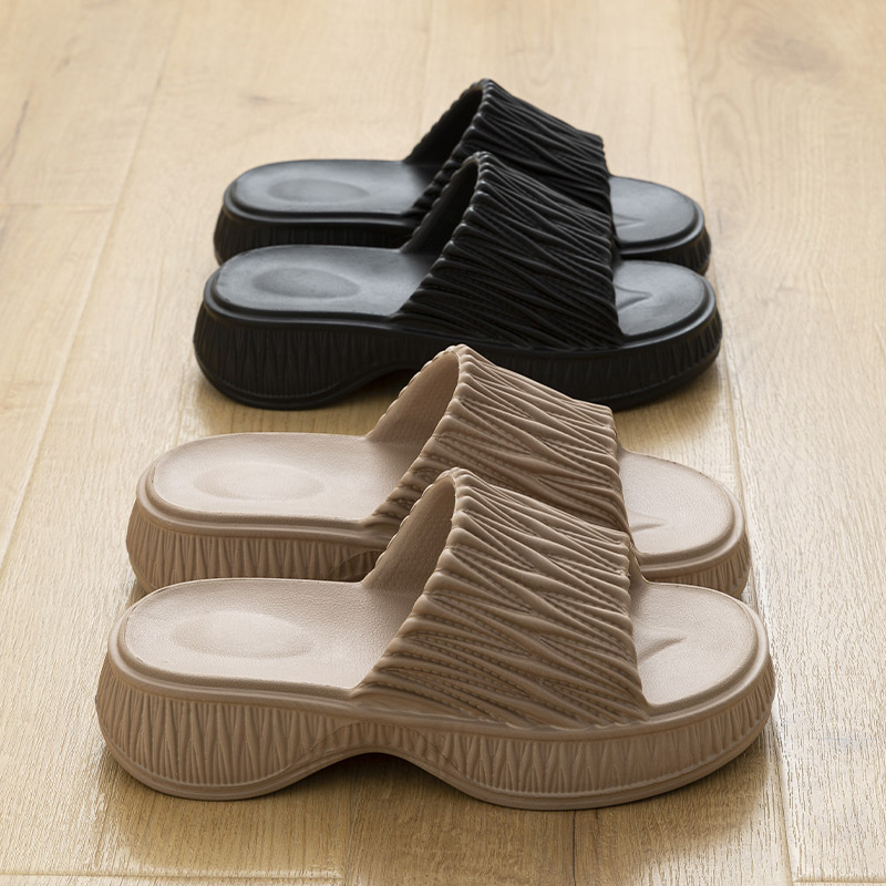 Women's summer outdoor wear thick-soled height increasing Fashion Net red ins trendy home indoor non-slip slip slip-on slippers