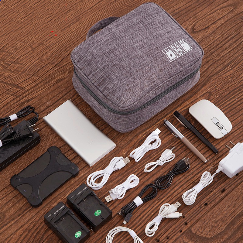 Picture of Cationic Data Cable Storage Bag Digital Accessories Storage Bag Charging Treasure Headset Storage Box Cosmetic Storage Bag