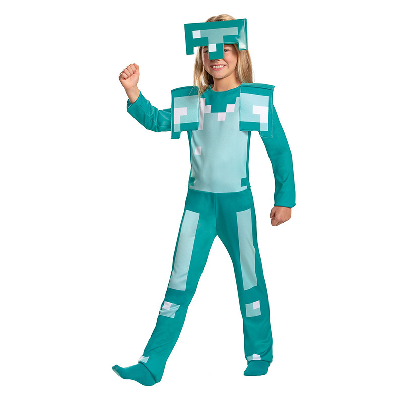 Halloween Kidsren's Minecraft Game Costume Diamond Armor Cos One-Piece Armor Clothes