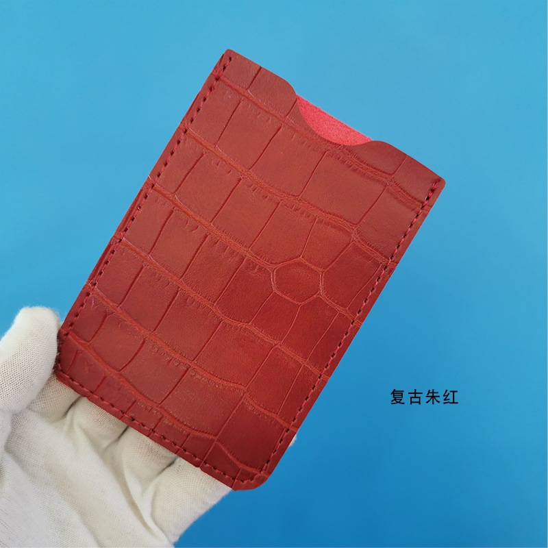 Picture of Factory Hot Crocodile Pattern PU Sandalwood Comb Special Protective Cover Massage Comb Leather Cover Horn Comb Portable Storage Cover