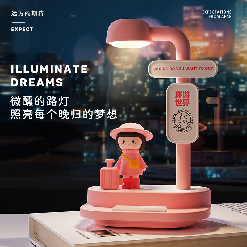Original pat night light student best friend couple gift net red creative gift ornaments mobile phone bracket atmosphere light