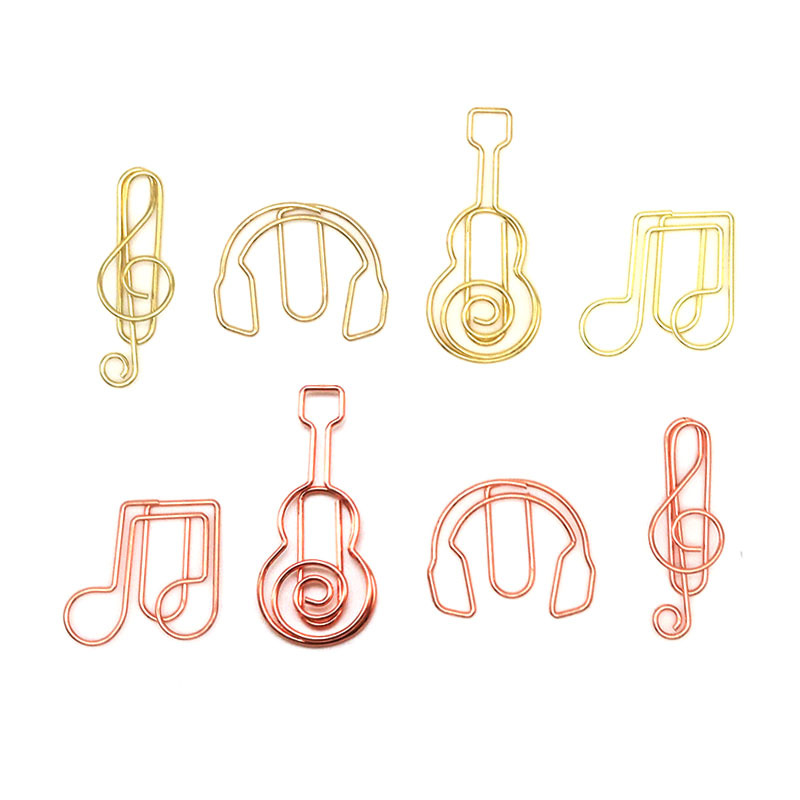 Factory wholesale music symbol paper clip metal creative paper clip cartoon color shaped note paper clip