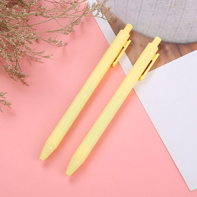 Picture of Morandi push gel pen 0.5mm bullet macaron press pen vintage office stationery signature pen