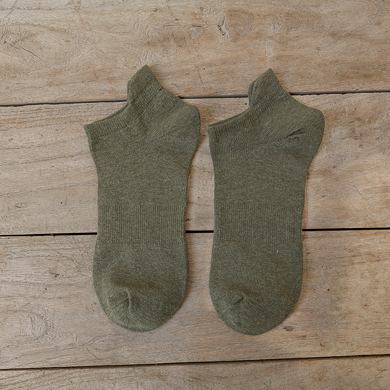 Picture of Socks Men's Socks Spring New Pure Cotton Men's Ear-Lifting Breathable Deodorant Short-Tube Low-Cut Shallow Mouth Pure Color Boat Socks Trendy