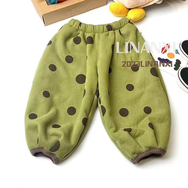 Picture of X26066 Li Nancy New Children's Korean-style Composite One-piece Velvet Warm Casual Pants Casual All-match