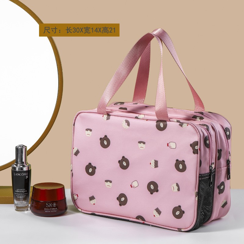 Picture of Double-Layer Large-Capacity and Good-Looking Storage Bag for Travel, Portable Toiletry Bag, Simple Waterproof and Stowable Cosmetic Bag